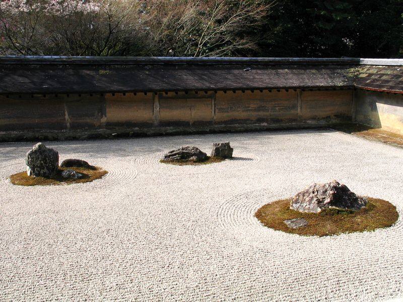 zen garden at ryoanji temple